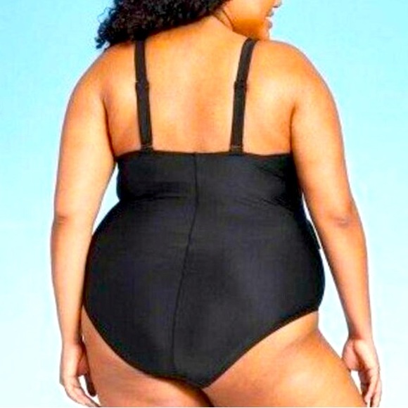 🆕KONA SOL: Asymmetrical Ruffle One-Piece High Coverage Swimsuit- Sz 20W - Picture 2 of 7